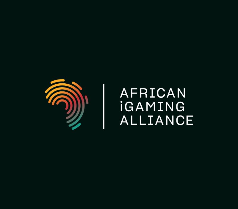 African iGaming Alliance Logo, Full Colour Black